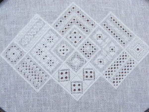 Picture of the completed "Illusion" embroidery